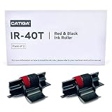 CATIGA (キャティガ) IR-40T インクローラーカートリッジ 印刷電卓/追加機用 ブラック/レッド 2個パック カシオ HR-100TM HR-150TM HR-170RC シャープ EL-1750V EL-1801V CP30A CP90A