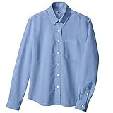 秋冬物 AITOZ アイトス  レディース長袖オックスボタンダウンシャツ AZ-7871 007サックス LL