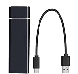 SSD 外付け ポータブルSSD 1TB 超小型 最大500MB/秒 USB3.2(Gen1)対応 PS4動作確認済み ブラック Type-C&Type-Aケーブル付属