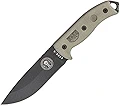 ESEE Knives 5ptgフルTangモデル5 Tactical固定刃|キャンバスMicartaハンドル|ブラックMolded Kydexシース