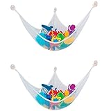 2 pcs OPCC XL Size Storage Hammock for Kids Stuffed Animals, Pool Toys, Sports Gear, Towels, Bedding
