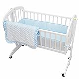 American Baby Company Heavenly Soft Minky Dot 3-Piece Cradle Bedding Set, Blue by American Baby Comp