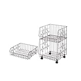 スタッキングバスケット　　ブラウン　タイプ:Ｄ