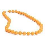 Chewbeads Jane Teething Necklace, 100% Safe Silicone - Creamsicle by Chewbeads