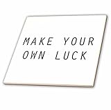 3drose Tory Anneコレクション引用 – Make your own luck – タイル 4-Inch-Ceramic ct_235360_1