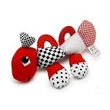 Baby's First Caterpillar Pal - Black, White & Red Teether Toy by Genius Baby Toys