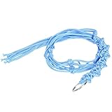 Demiawaking マクラメ プラントハンガー 観葉植物 吊り下げ ロープ ハンギングプランター カラー 85cm ライトブルー