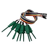 Baosity 全6色　ロジック　アナライザケーブル　10個セット　プローブテストフック　クリップライン - 緑
