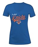 NBAレディース100 %コットンベビージャージー半袖VネックTee S ブルー