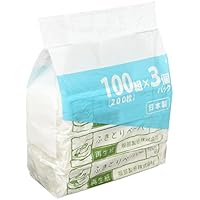 服部製紙 キッチンペーパー ペーパータオル 吸水 ホワイト 約縦197×横225mm(1枚あたり) 濡らしても丈夫な新素材 ハンドタオル 日本製 2枚重ね 100組200枚入,3個セット