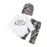 杜屋トヤ　新生児服　ルームウェア　上下セット　英字　長袖Ｔシャツ　ロンパース　パンツ　帽子　かわいい　洋式　秋　冬　カジュアル　遊び　お出かけ　プレゼント　女の子　男の子　ユニセックス　赤ちゃん　70
