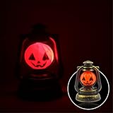 Ruanyi 3Wハロウィーンデコプロップパンプキンウィッチランタンハンドスカルランプポータブル夜光ゴースト笑いライトは電池を含んでいません