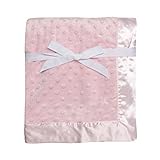 Baby Starters Textured Dot Blanket with Satin Trim, Pink 30 x 40 by Baby Starters [並行輸入品]