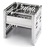 Susemse 焚き火台 バーベキューコンロ 一台三役 2段調節可能 折りたたみ 組み立て簡単 ステンレス鋼 軽量