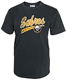 NHL Buffalo Sabres Mens NHL半袖Tシャツ、チャコール、ミディアム