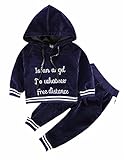(チェリーレッド)Cherryred ベビー服 女の子 パーカー ズボン 上下セット 裏起毛 厚手 ベルベット 紺 80