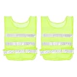 DealMux反射網状スタイル交通安全保障ベスト57センチメートルX 40センチメートル2PCS