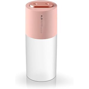 加湿器 卓上 最新ダブルノズル USB充電式 加湿器 超音波式 超静音 小型 10時間連続加湿 LEDライト 車用加湿器…