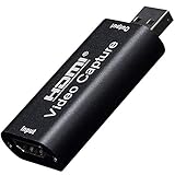 HDMI キャプチャーボード ビデオキャプチャーボード キャプチャーデバイス HDMI キャプチャー HDMI ゲームキャプチャ 超小型 USB2.0対応 1080p30Hz ゲーム実況生配信、画面共有、Iodata、録画、ライブ会議に適用 UVC(USB Video Class)規格準拠 日本語対応取説