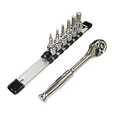 トネ(TONE) ヘキサゴンソケットレンチセット(ホルダー付) HHCH3080 差込角9.5mm 内容7点