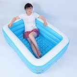 WENJUN インフレータブルバスタブ大人のバス太めのバスタブバケツ折りたたみバスタブ子供プールのプールのプラスチックバケツ ( 色 : 青 , サイズ さいず : 2.6m )