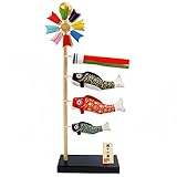 ちりめん 室内 鯉のぼり （大）スタンドそよ風鯉のぼり ちりめんミニちまき特典付オリジナル五月人形 こいのぼり 高さ64cm リュウコドウ