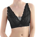 [SANAYU] ノンワイヤー ブラジャー 脇高 ブラ フルカップ ナイトブラ 補正 下着 パッド カップ 付き ワイヤーなし (40/90厚手パット＝A～C85, 黒)