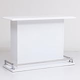 スタイリッシュな空間◆光沢のある天板 収納バーカウンターテーブル(カウンターコーナー型) ホワイト色