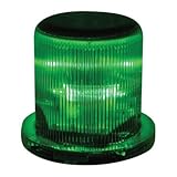 Solar Warning Light - Waterproof Solar Dock Lighting - GREEN LEDs - Continuous or Flashing 360 Degre