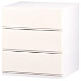 リブウェル(Livewell) 日本製 彩 -Irodori- チェスト 簡易組み立て式 (アイボリー, 52cm幅 3段)