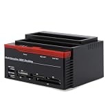HDDドッキングステーション HDDエンクロージャケース 2.5インチ/3.5インチ USB 3.0 - 2 SATAポート 1 IDEポート 外付けHDD ハードドライブカードリーダー USB3.0ハブ OTB/OTCオフライン