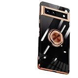 Google Pixel 7A 用 ケース クリア リング付 ピクセル 7a 用 携帯ケース スマホケース 極薄 透明 TPU 耐衝撃 スタンド機能 車載ホルダー カバーローズゴールド 互換性あり