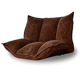 (DORIS) ソファー 1人掛け ローソファ 【バーニーズ1P ブラウン】 背もたれ42段階リクライニング 座椅子