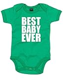 (今までで最高の赤ちゃん。) Best Baby Ever, プリント　ベビースーツ - グリーン/白 12-18 ヶ月