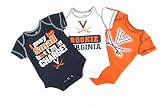 Virginia Cavaliers Baby Small But In Charge 3パックボディスーツセット 6-9 Months ブルー