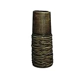 Yosemite Home Decor YCERA-C525-3 Ceramic Vase, Brown Finish [並行輸入品]