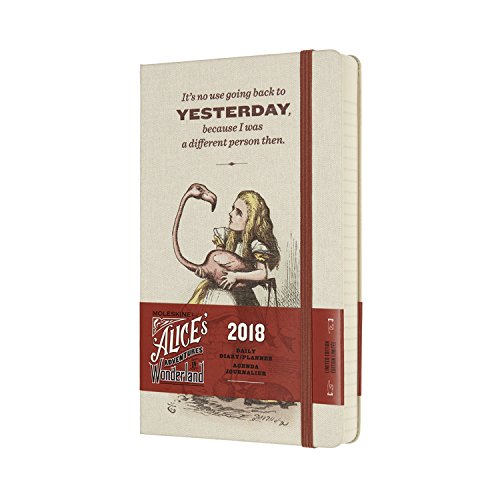 Moleskine Limited Edition Alice in Wonderland, 12 Month Daily Planner, Large, Almond White (5 x 8.25)の表紙