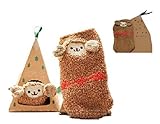 (pkpohs) 可愛すぎる　アニマル ベビー ソックス ギフトボックス付 靴下 すべり止め 動物 赤ちゃん (さる)
