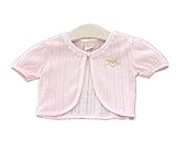 Candykids ガールズ女の子 ボレロ カーディガン　半袖 子供 女の子 用　ホワイト ピンク 薄手 柔らか カーデ 女の子 フォーマルキッズ フォーマル ドレス 可愛い発表会 入園式 結婚式 パ