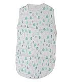 スリーパー ガーゼ 赤ちゃん ベスト 出産祝い ベビー 6重 寝冷え対策に 赤ちゃんからお子様まで使用可能 綿100％ 柔らか素材(グリーンツリー)