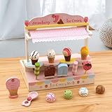fokeおままごとセット 木製 アイスクリームショップ 子供用ままごとシミュレーションアイスクリーム キッチン 知育玩具 子供用プレイセット 組み立て式 おままごと 親子遊び 誕生日プレゼント 入園祝い (A)