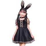 クリアストーン(Clearstone) コスプレ ハロウィン ミミラパンノワール キッズ 女の子 140cm ブラック