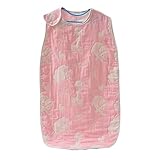 6重ガーゼ スリーパー 綿100% 3種類 赤ちゃん 寝具 出産祝い (ピンク（動物園）)