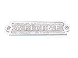 Hampton Nautical MC-2208-CH Chrome Welcome Sign 6 - Nautical Wall Decor - Nautical Chrome Sign [並行輸入