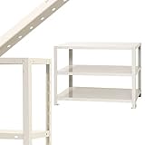 スマートラック NSTR-154 幅80×奥行30×高さ60cm 3段 ホワイト 40㎏/段