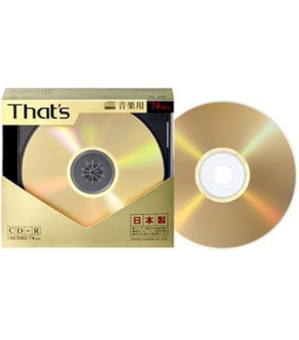 Amazon.co.jp: 太陽誘電製 That's CD-R音楽用 16倍速80分 金レーベル