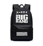 韓流グッズ 10周年記念 BIGBANG MADE VIP ビッグバン GD TOP SOL VI D-LITE ファッション 可愛 バッグ リュックサック (ブラック)