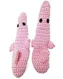 Plus Nao(プラスナオ) ベビー用 ルームシューズ スリッパ ニット サメ 鮫 シャーク 靴下 ソックス ボタン 可愛い かわいい 面白い おもしろ Ｍ ピンク