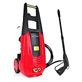 SereneLife Pressure Washer - Electric Outdoor Power Washer with High-Pressure Nozzle Wand [並行輸入品]