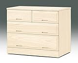 移動が楽な隠しキャスター付　国産　総桐クローゼットチェスト　幅７５　３段